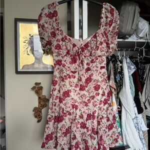 Floral Puff Sleeve Dress milkmaid